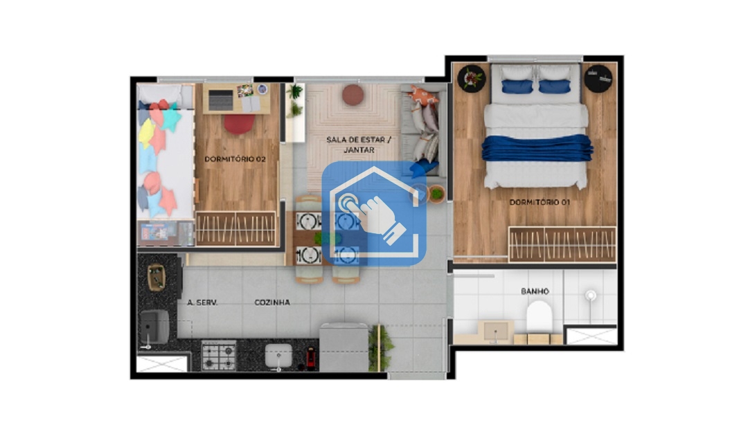 Apartamento à venda com 2 quartos, 33m² - Foto 11