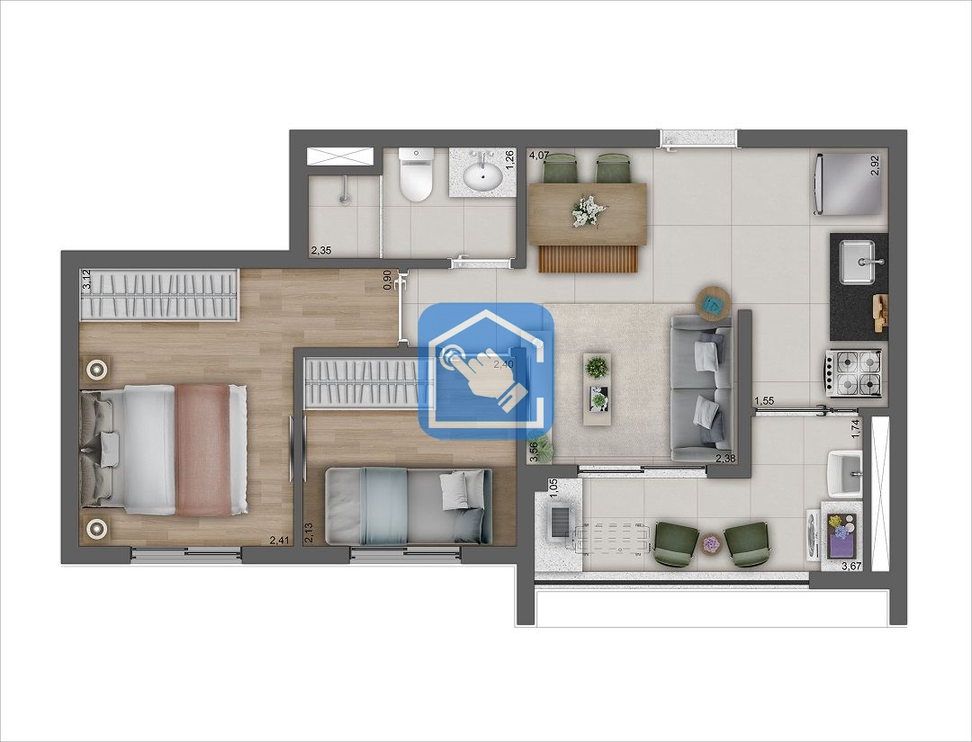 Apartamento à venda com 2 quartos, 42m² - Foto 24