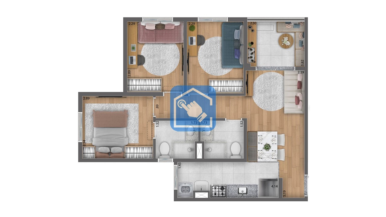 Apartamento à venda com 3 quartos, 57m² - Foto 23