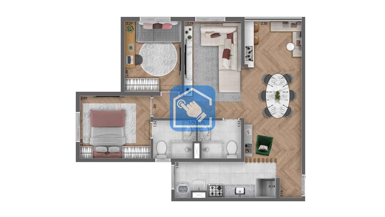 Apartamento à venda com 3 quartos, 57m² - Foto 21