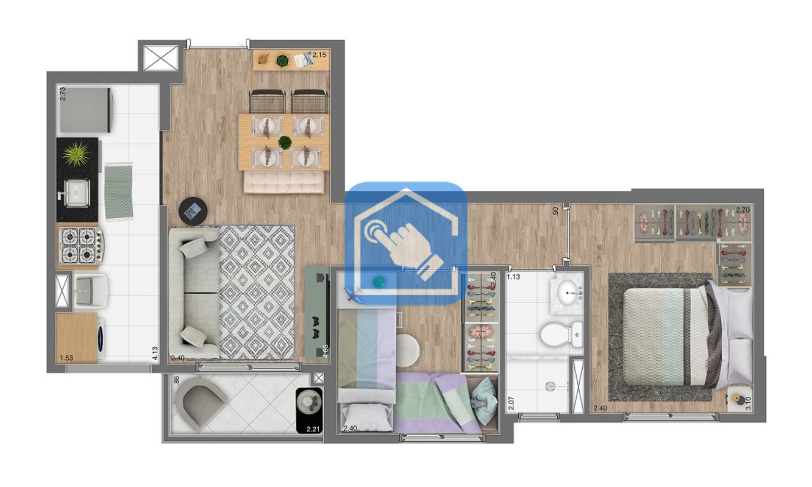 Apartamento à venda com 2 quartos, 45m² - Foto 14