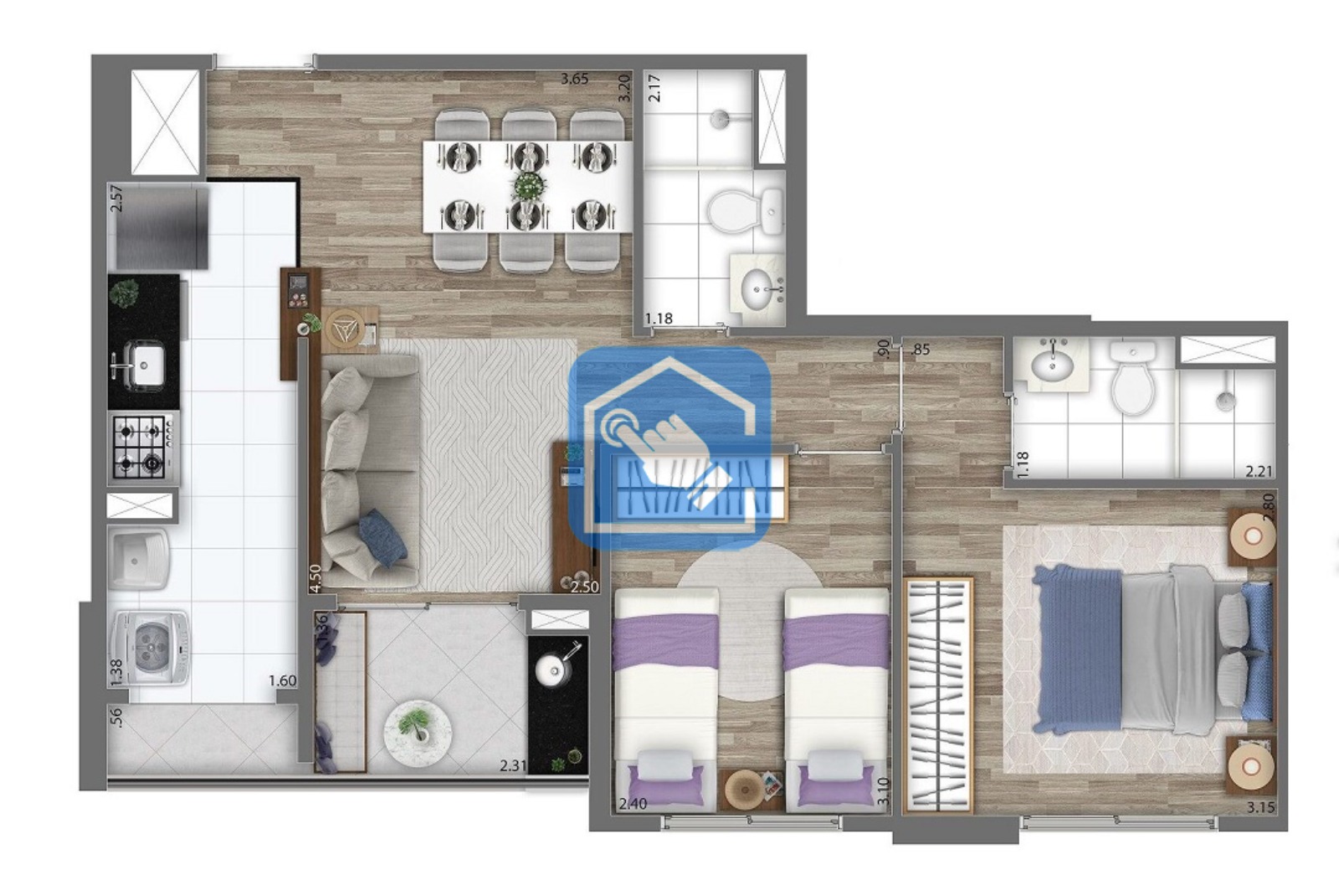 Apartamento à venda com 2 quartos, 56m² - Foto 15