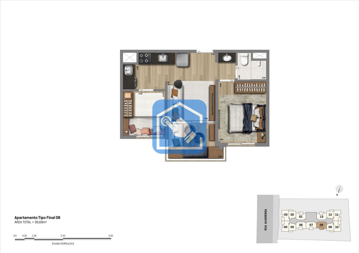 Apartamento à venda com 2 quartos, 39m² - Foto 19